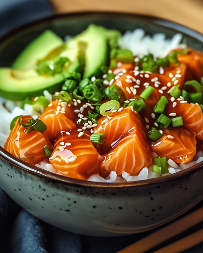Salmon and Rice Bowl: Easy Recipe for Crispy Delight