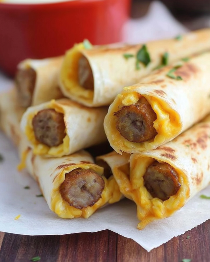 Cheesy Sausage and Egg Wraps: A Delicious Breakfast Treat!