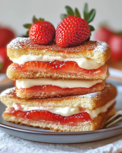 Fried Strawberry Cheesecake Sandwiches: A Delightful Treat!