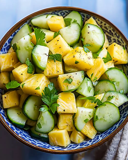 Pineapple Cucumber Salad: A Zesty Refreshing Delight!