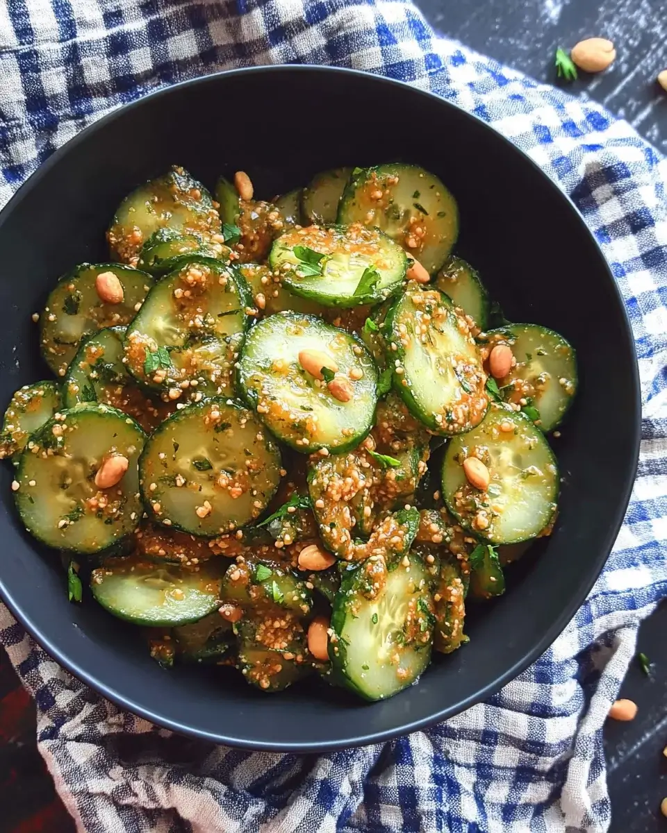 Cucumbers in Spicy Peanut Sauce: A Flavorful Delight!
