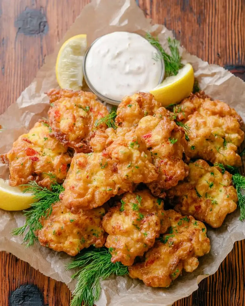Chicken Fritters with Garlic Aioli Dip: A Delicious Treat!