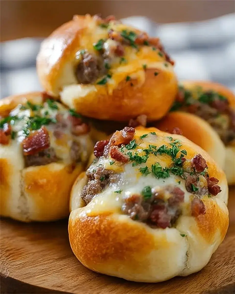 Irresistible Garlic Parmesan Cheeseburger Bombs You Must Try!