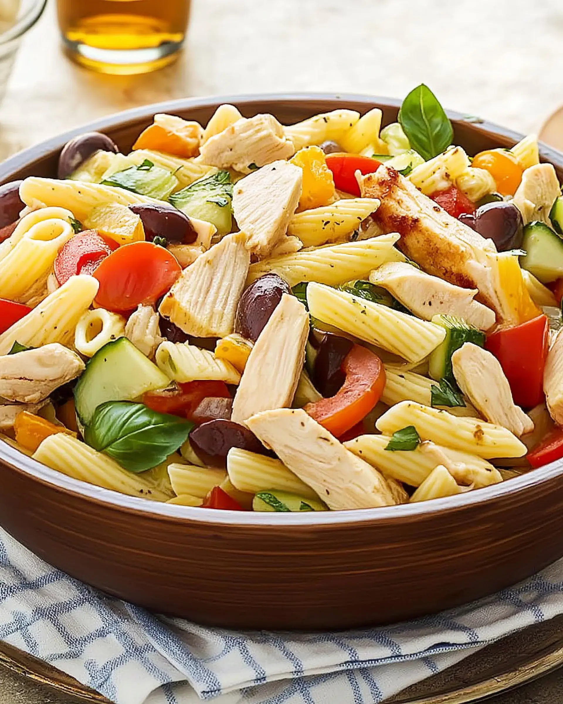 Mediterranean Chicken Pasta Salad: A Refreshing Delight!
