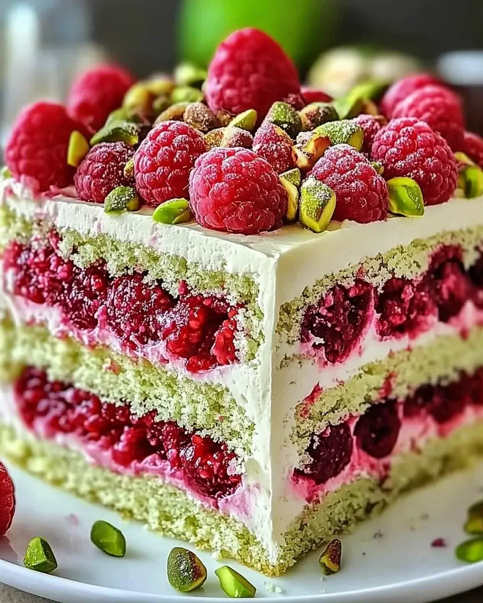 Pistachio Raspberry Cake: A Delightful Sweet Treat!