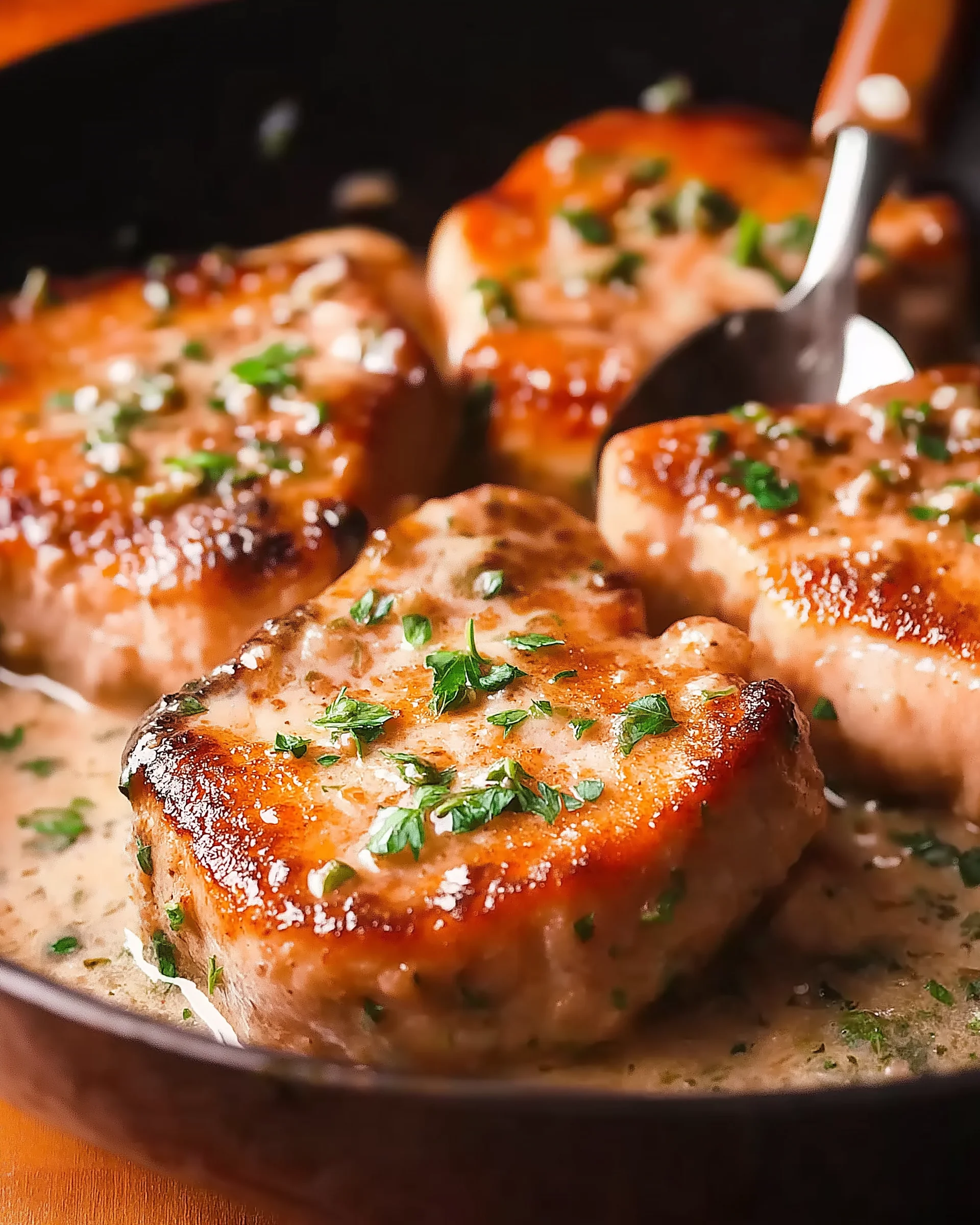 Boneless Pork Chops with Honey Garlic Sauce made easy!