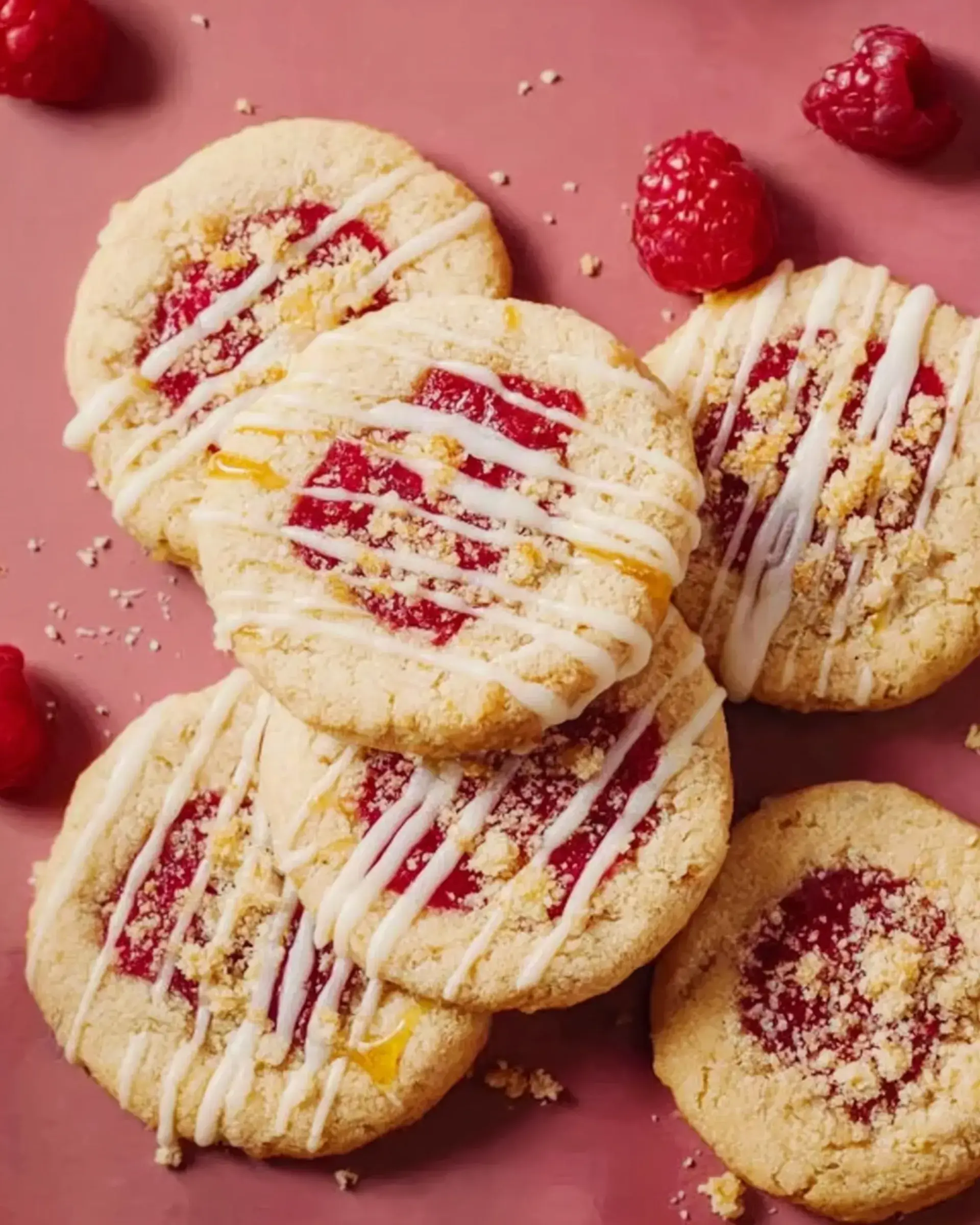 Buttery Raspberry Crumble Cookies: Irresistible Delight!