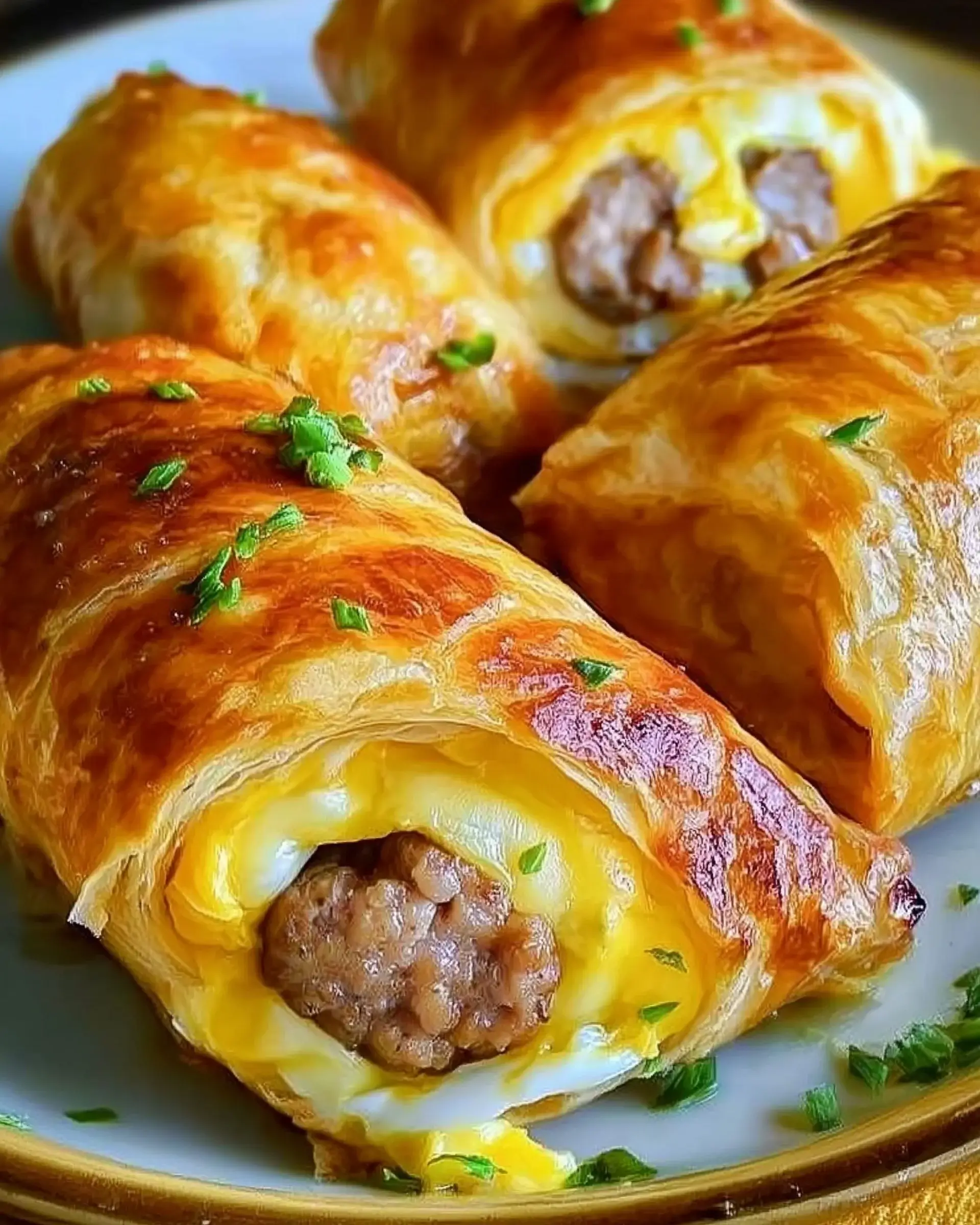 Sausage Egg and Cheese Breakfast Roll-Ups are a must-try!