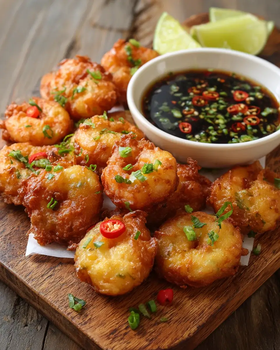 Vietnamese Style Shrimp Fritters with Nuoc Cham Awaits!