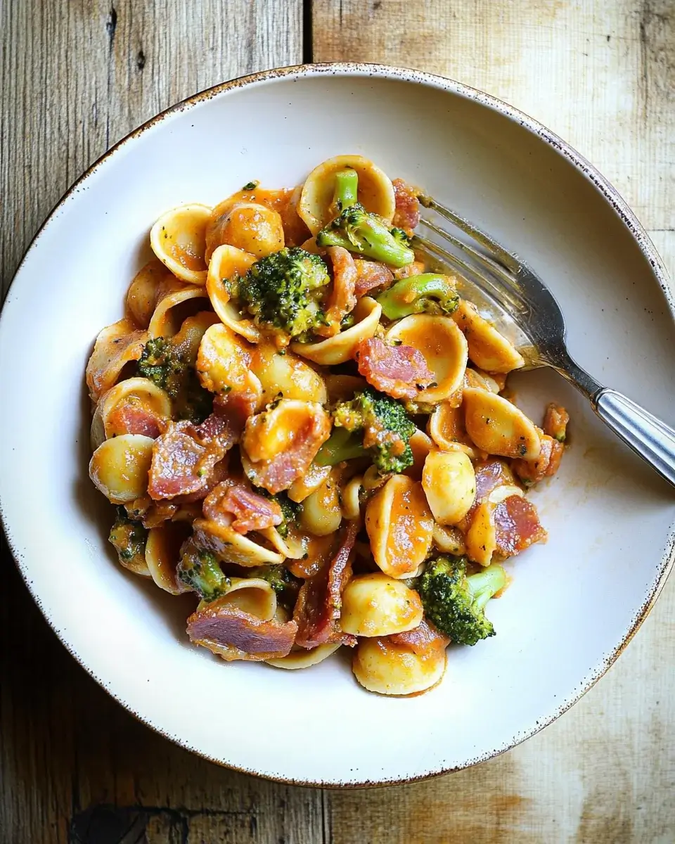 Spicy Bacon Broccoli Orecchiette: A Flavorful Delight!