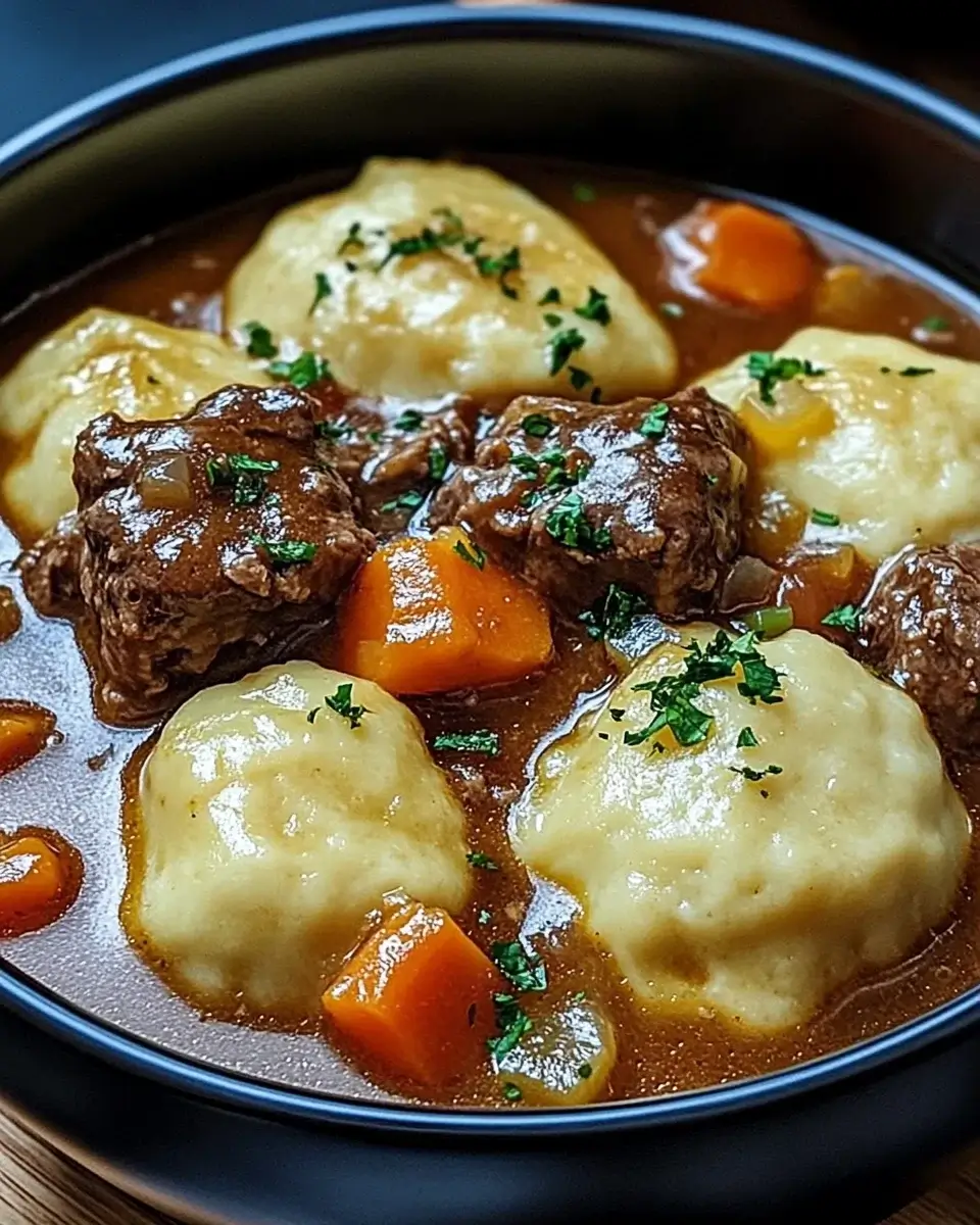 Tasty Beef Stew and Dumplings: A Comforting Delight!