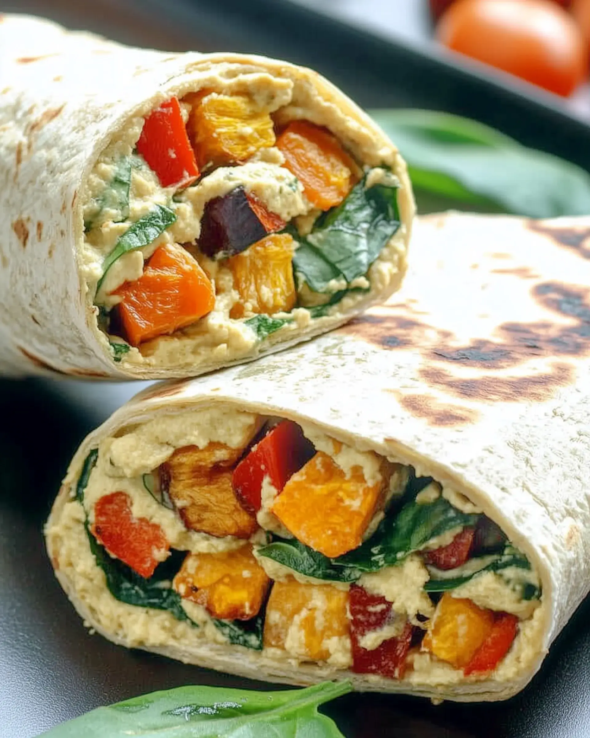 Delicious Roasted Veggie and Hummus Wraps: Try This Recipe!