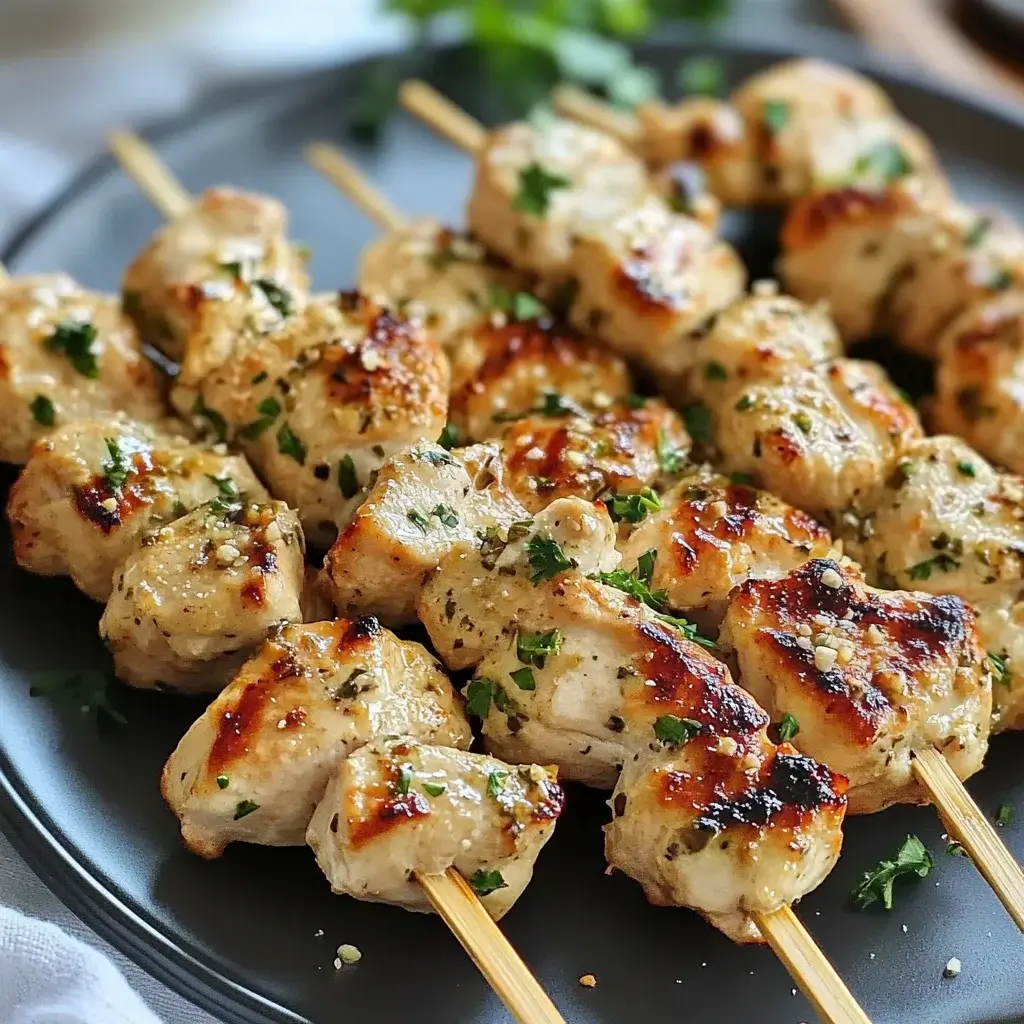 Ranch Garlic Parmesan Chicken Skewers: Easy Recipe Delight!