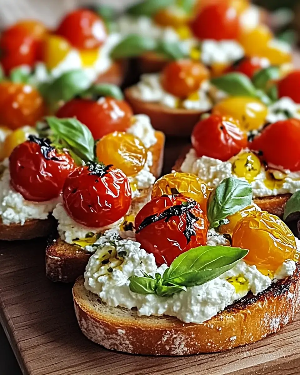 Roast Tomato & Whipped Ricotta Toasts Delight: A Perfect Treat