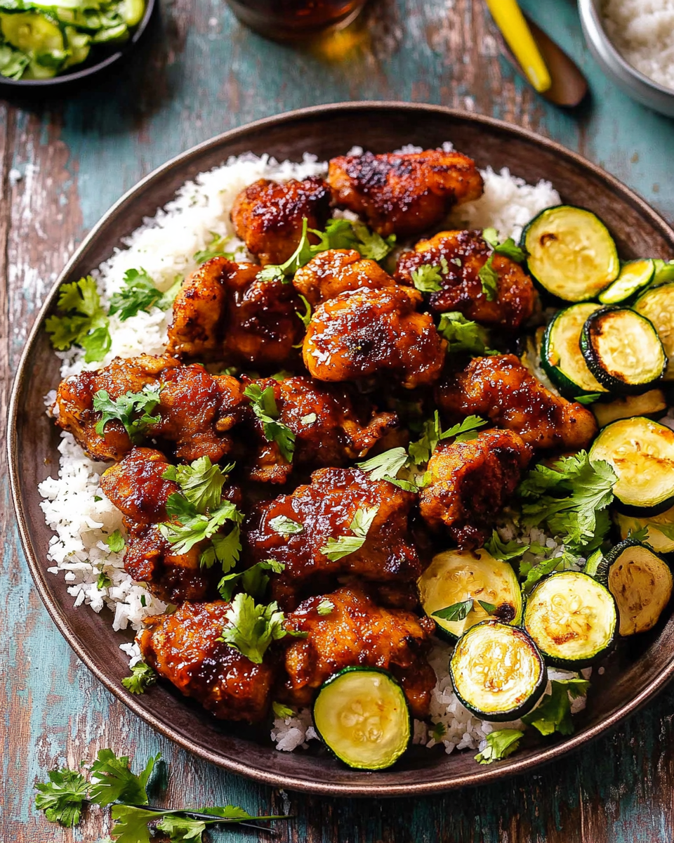 Sheet Pan Hot Honey Garlic Chicken and Zucchini Revealed!