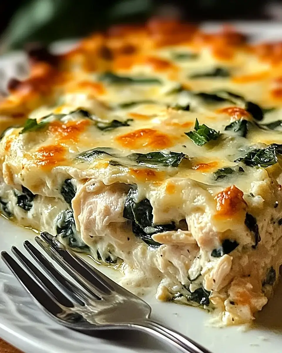Chicken and Spinach Casserole with Cream Cheese delights!