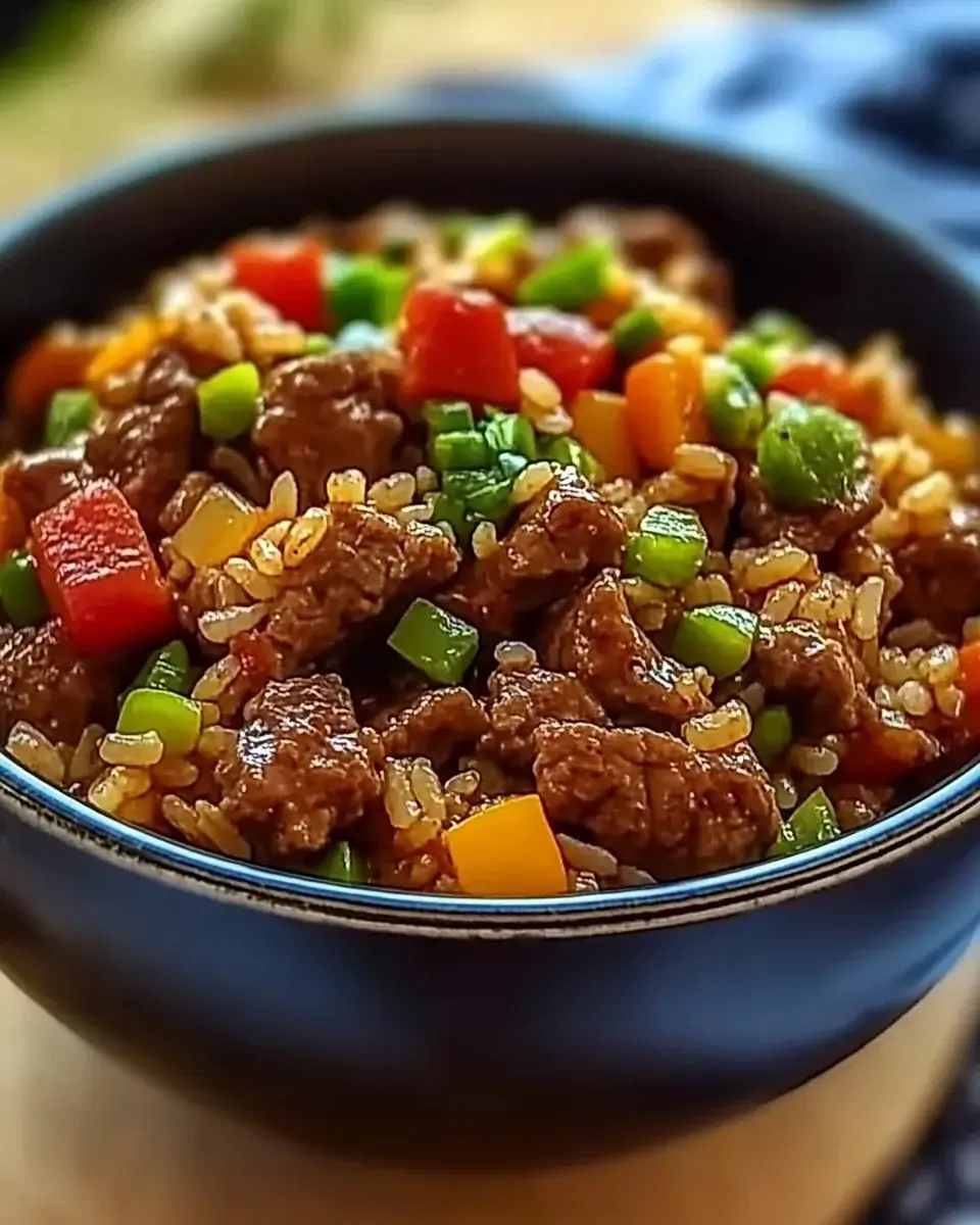 Beef and Pepper Rice Bowls: A Simple, Tasty Recipe!