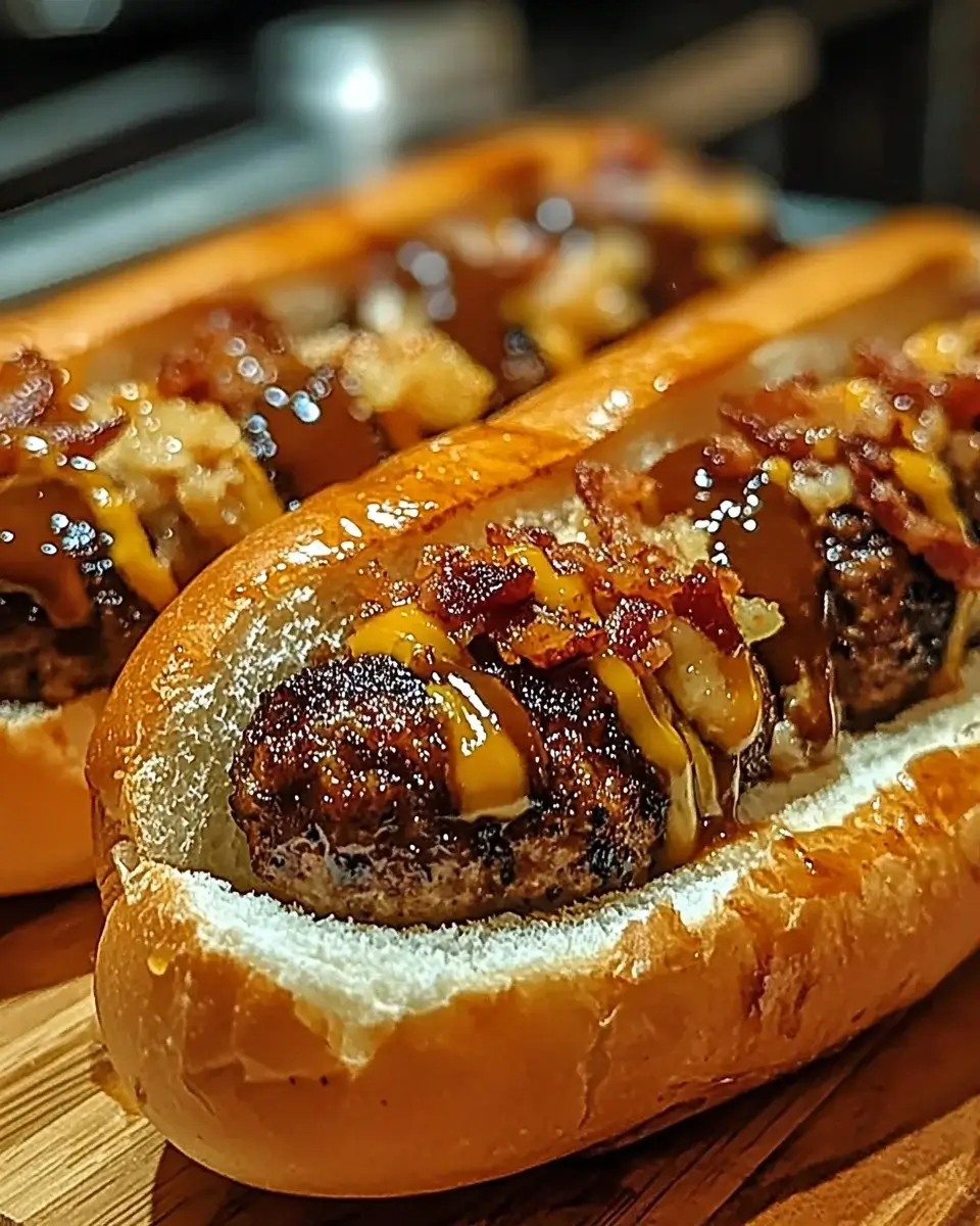 Bourbon BBQ Bacon Cheeseburger Meatball Subs to Try!