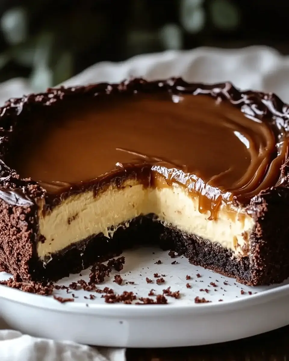 Caramel Brownie Cheesecake will delight your taste buds!