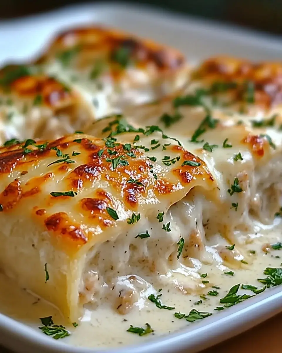 Chicken Alfredo Lasagna Rolls you must try today!