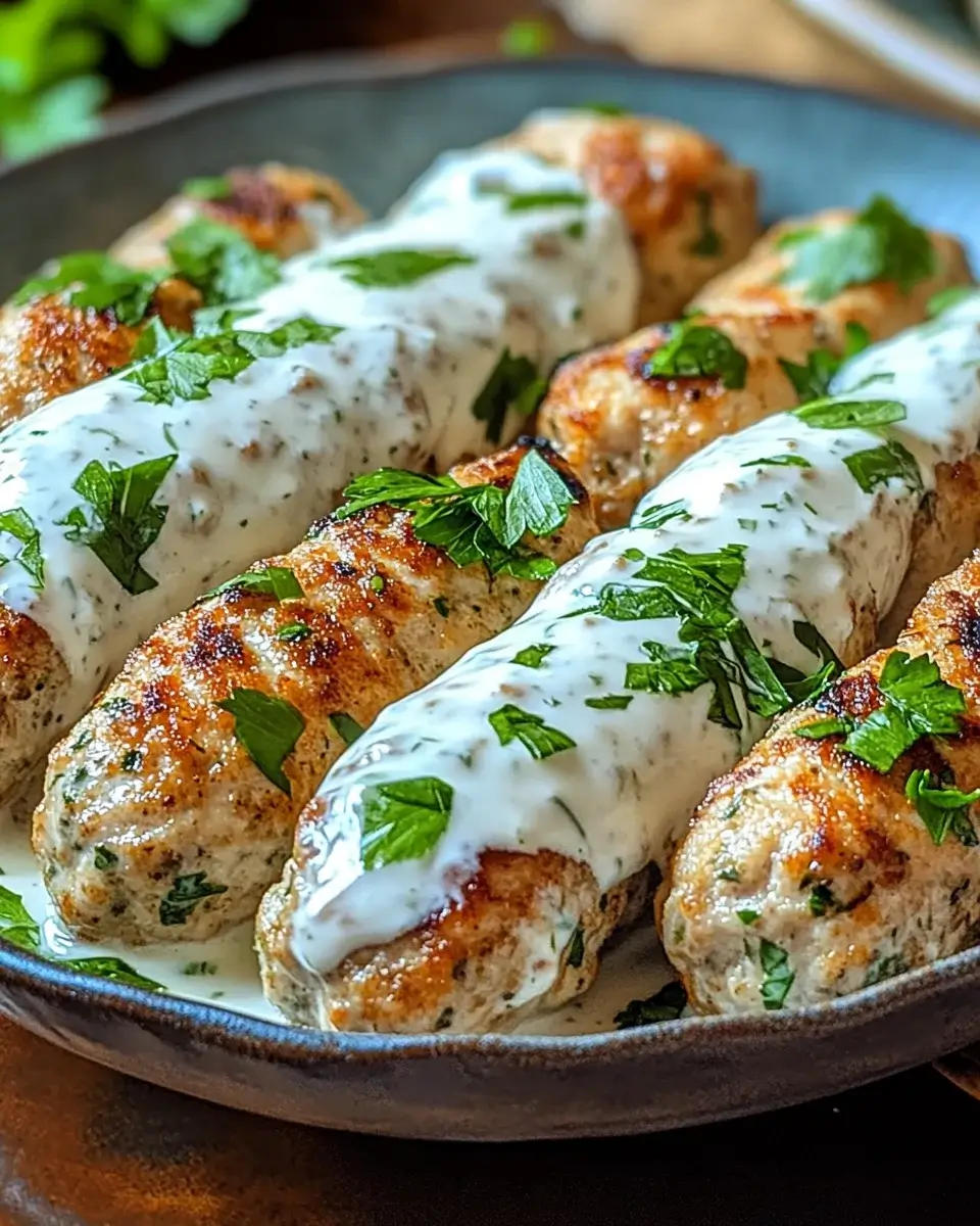 Chicken Kofta with Garlic Yogurt Sauce: A Tasty Delight!