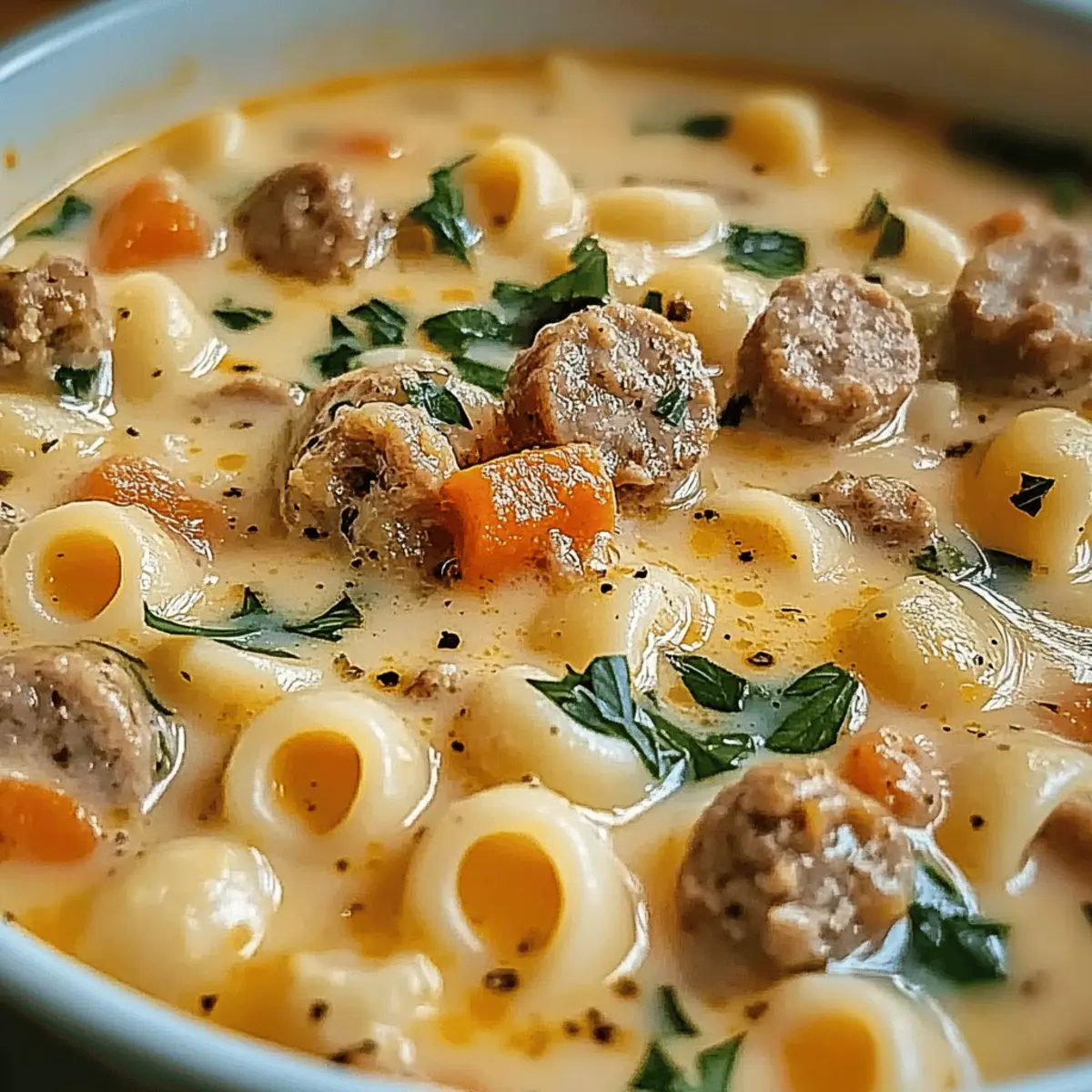 Creamy Parmesan Italian Sausage Ditalini Soup for Cozy Nights