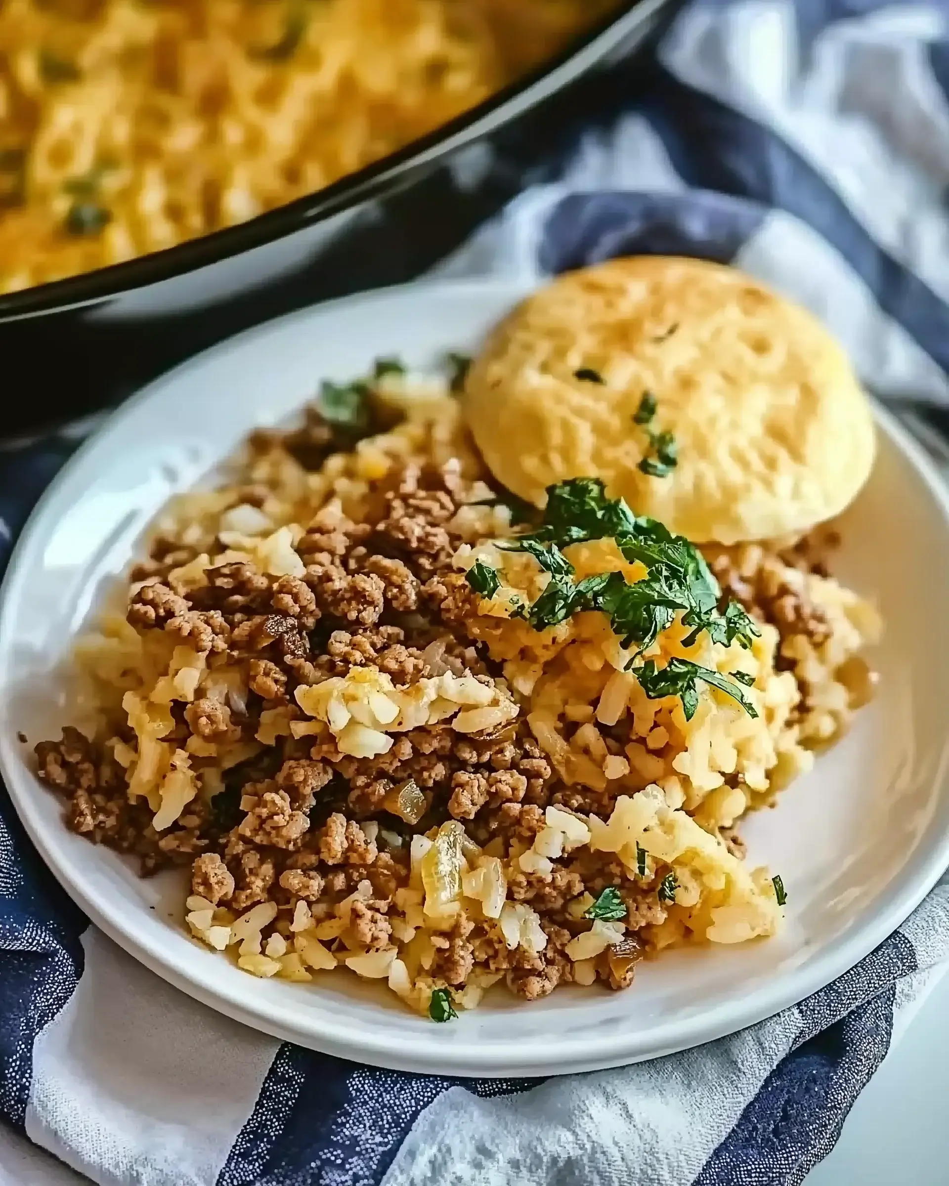 French Onion Ground Beef and Rice Casserole made easy!