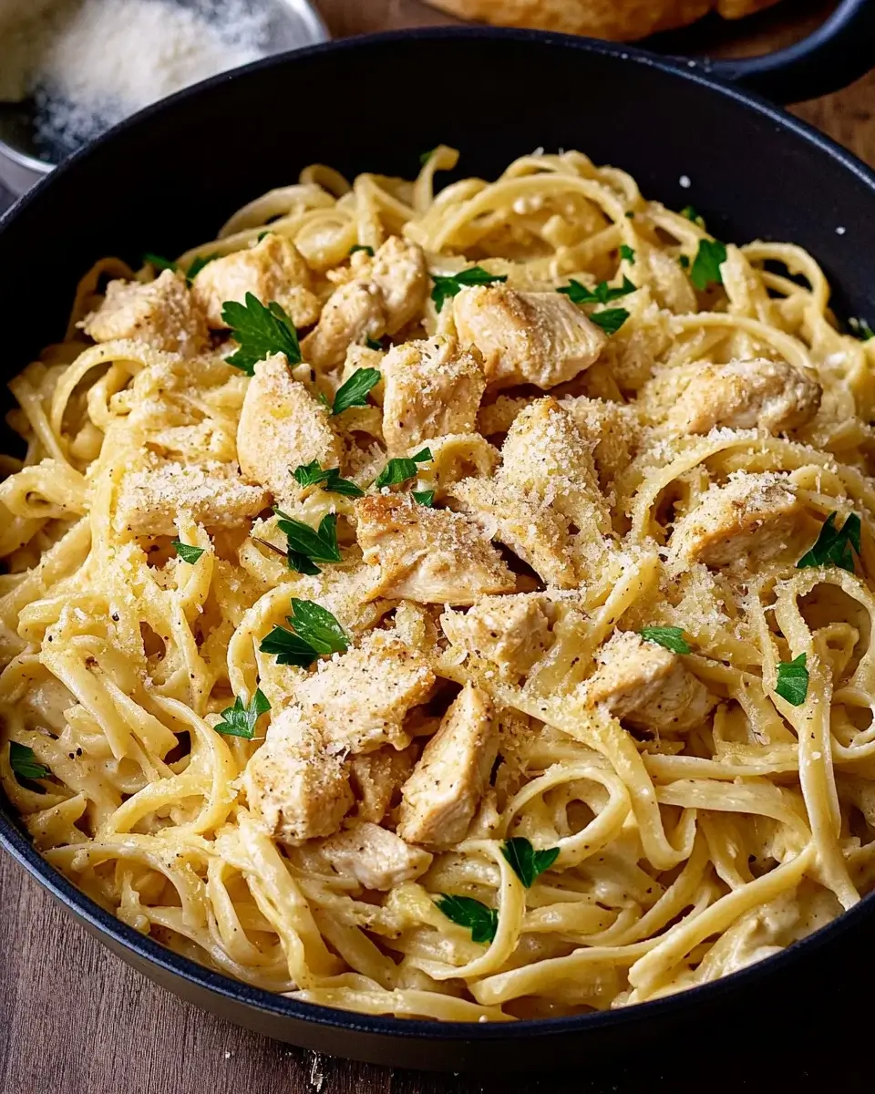 Healthy Garlic Parmesan Chicken Pasta is a must-try!