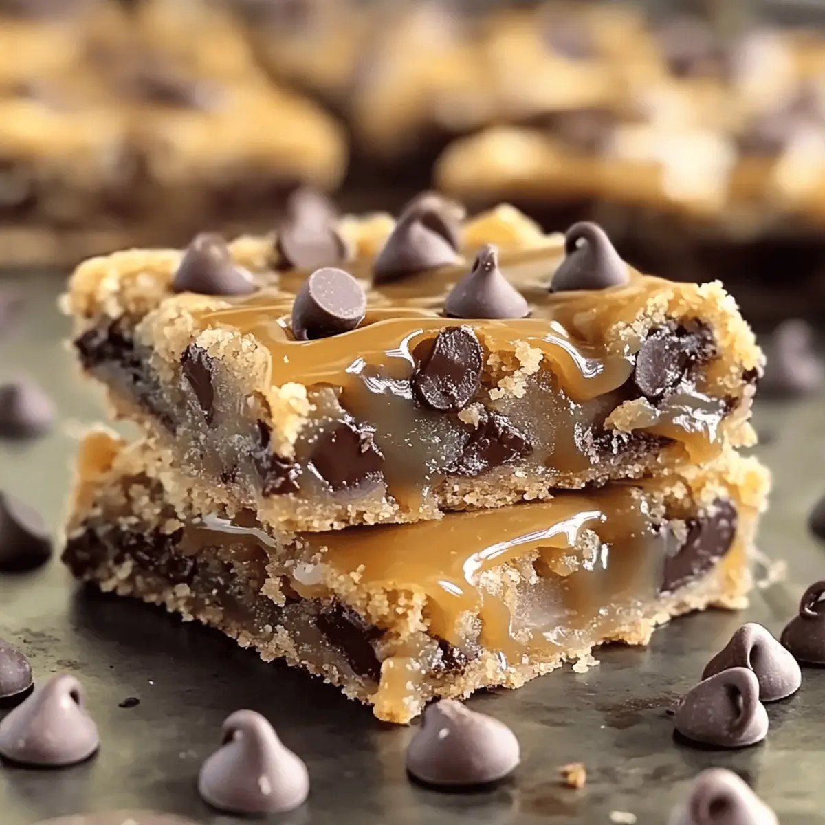 Irresistible Caramel Chocolate Chip Cookie Bars to Crush Cravings