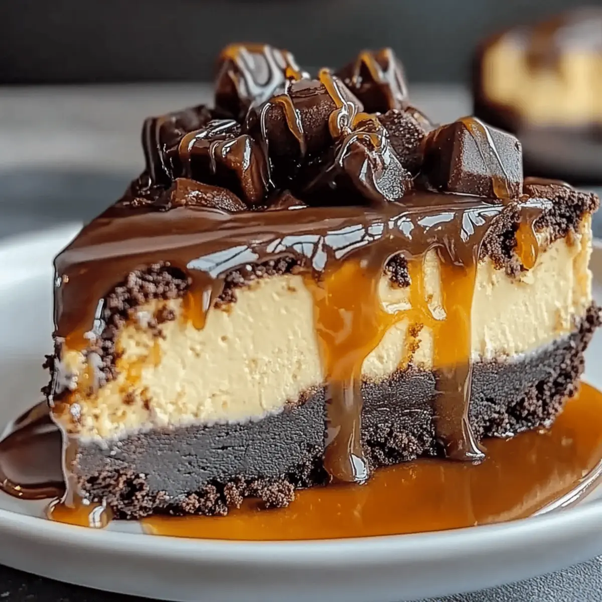 Irresistible Caramel Brownie Cheesecake for Sweet Cravings