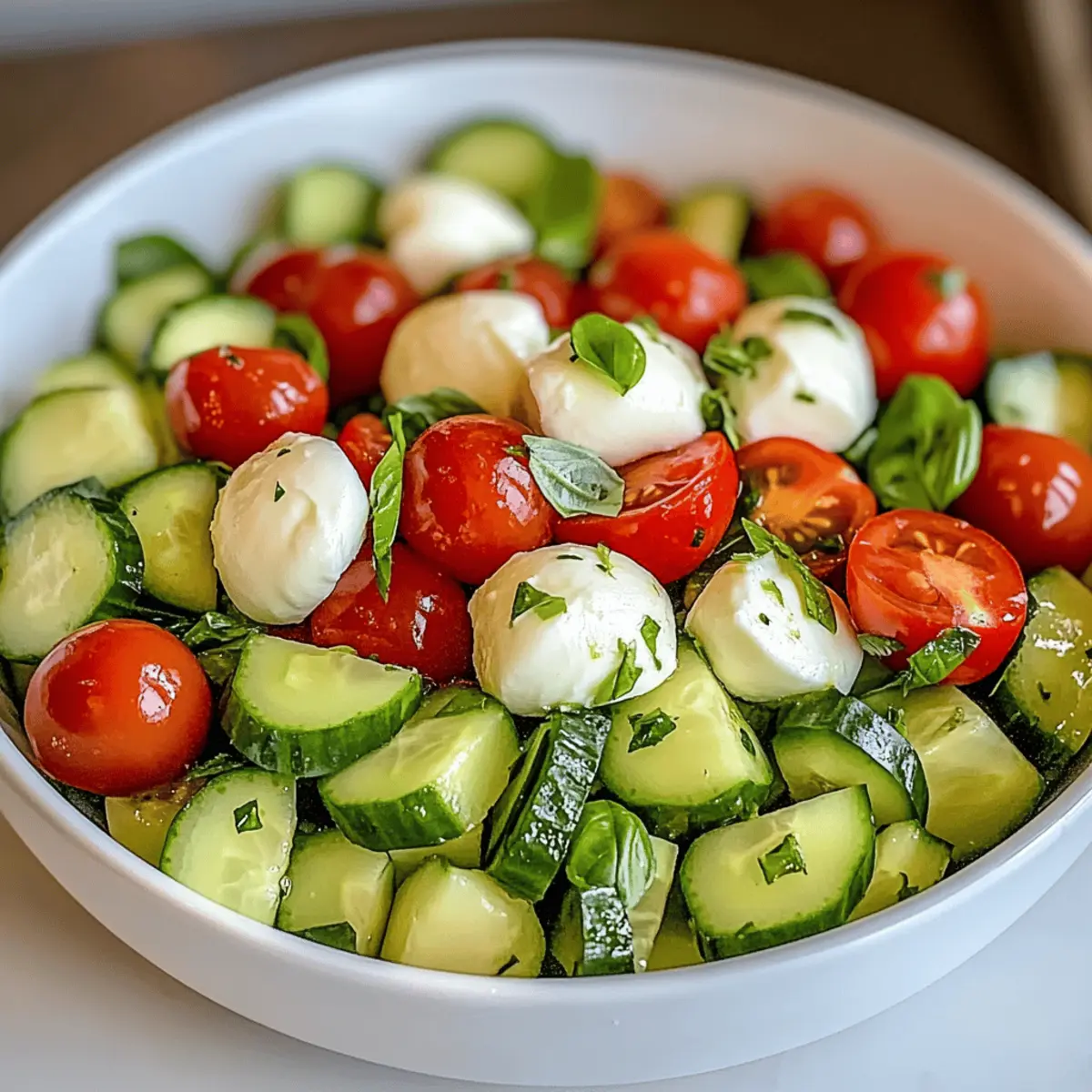 Refreshing Cucumber Mozzarella Salad for Summer Bliss