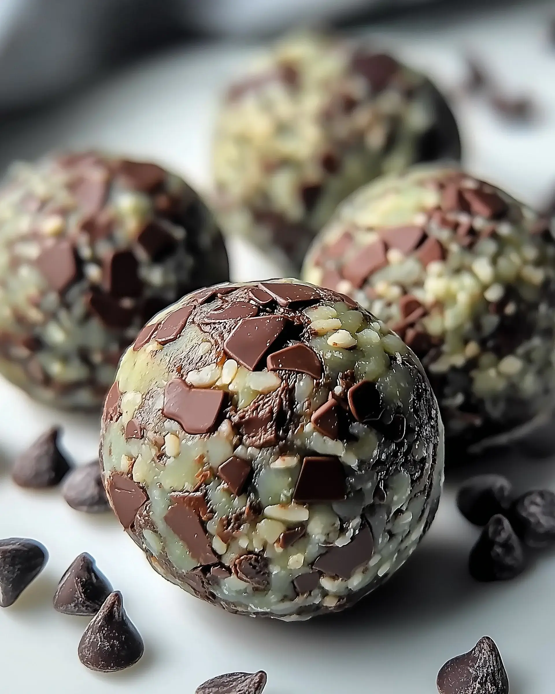 Mint Chocolate Chip Protein Balls are a delicious treat!