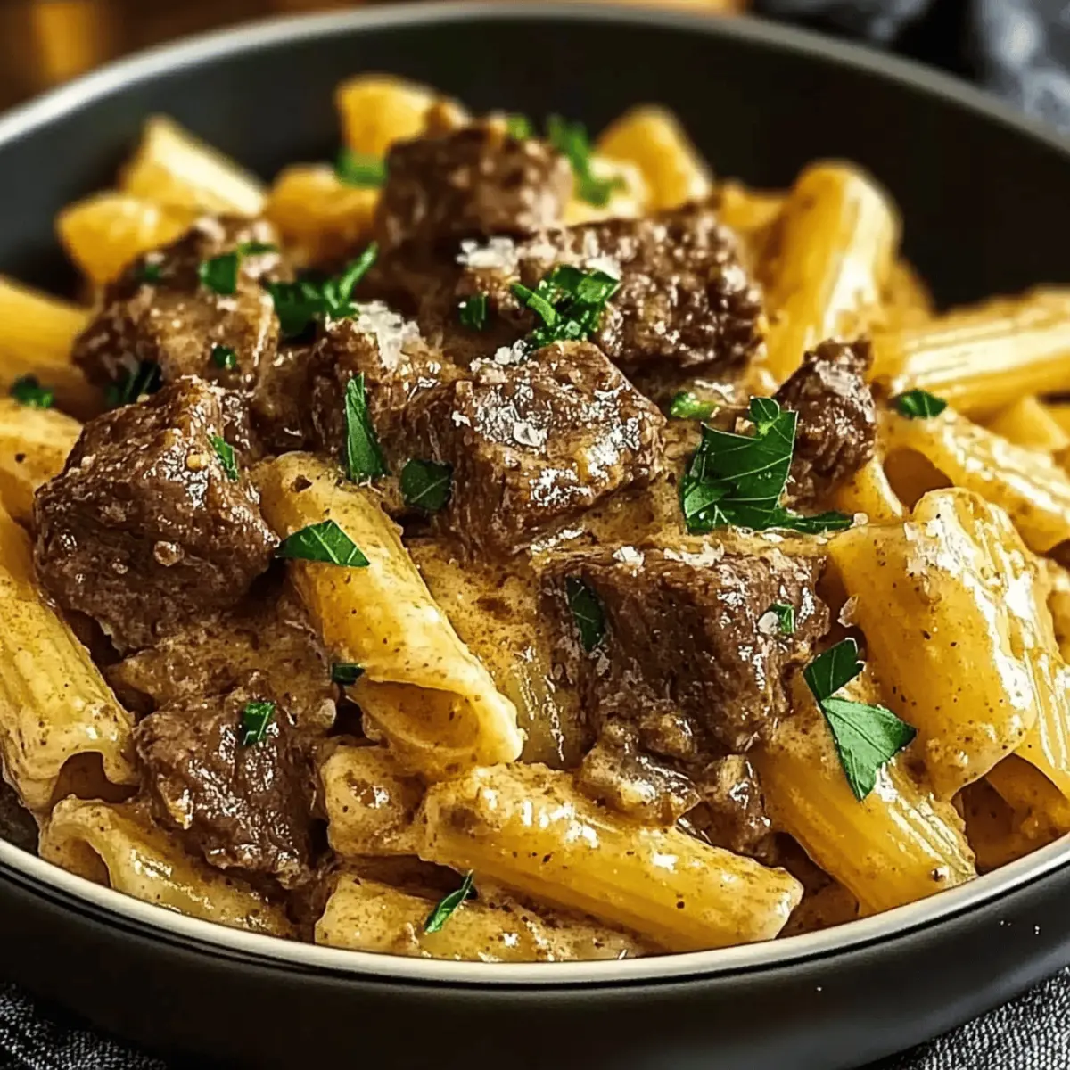Creamy Garlic Beef Pasta for a Cozy Night In