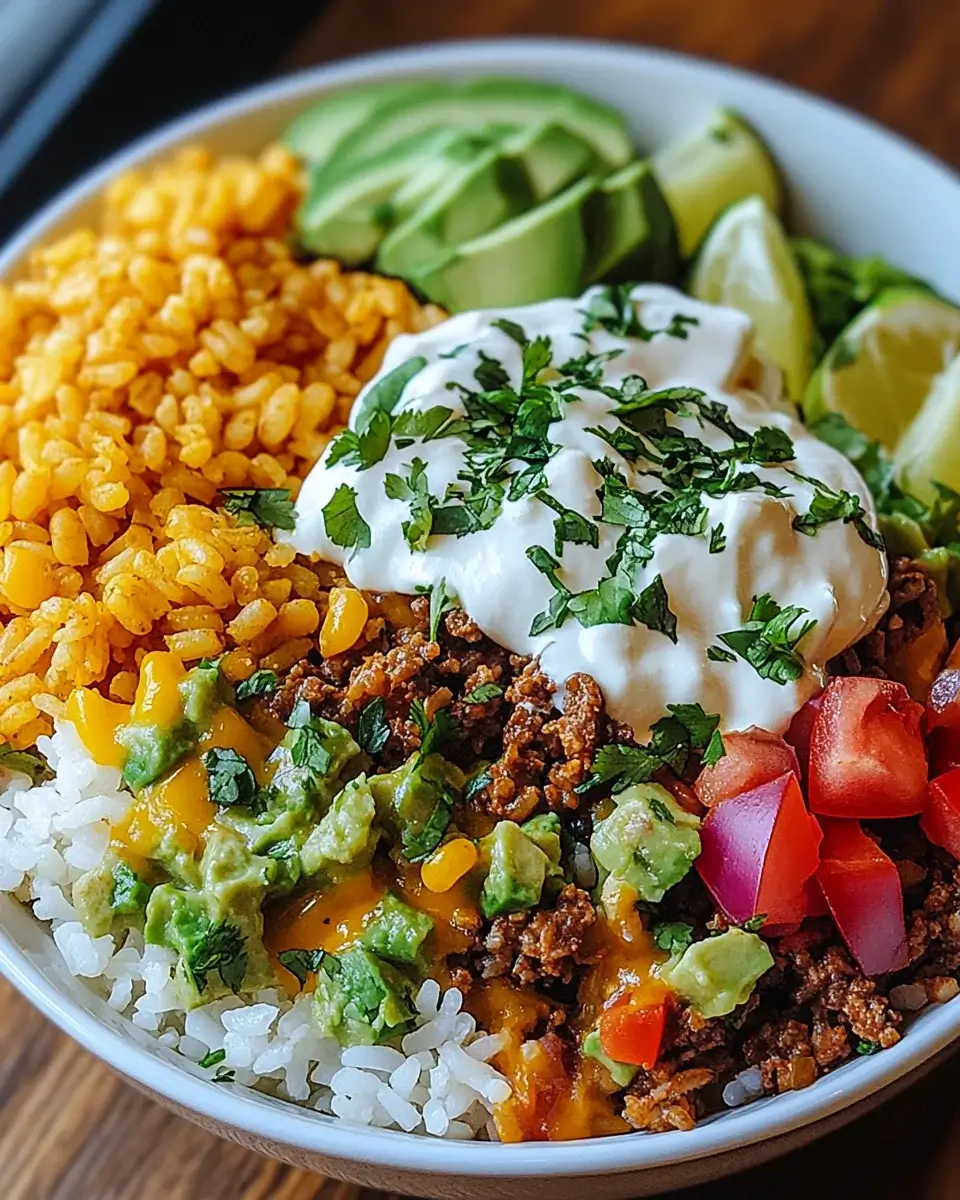 Savory Taco Rice Bowl: A Delicious Dinner Idea!