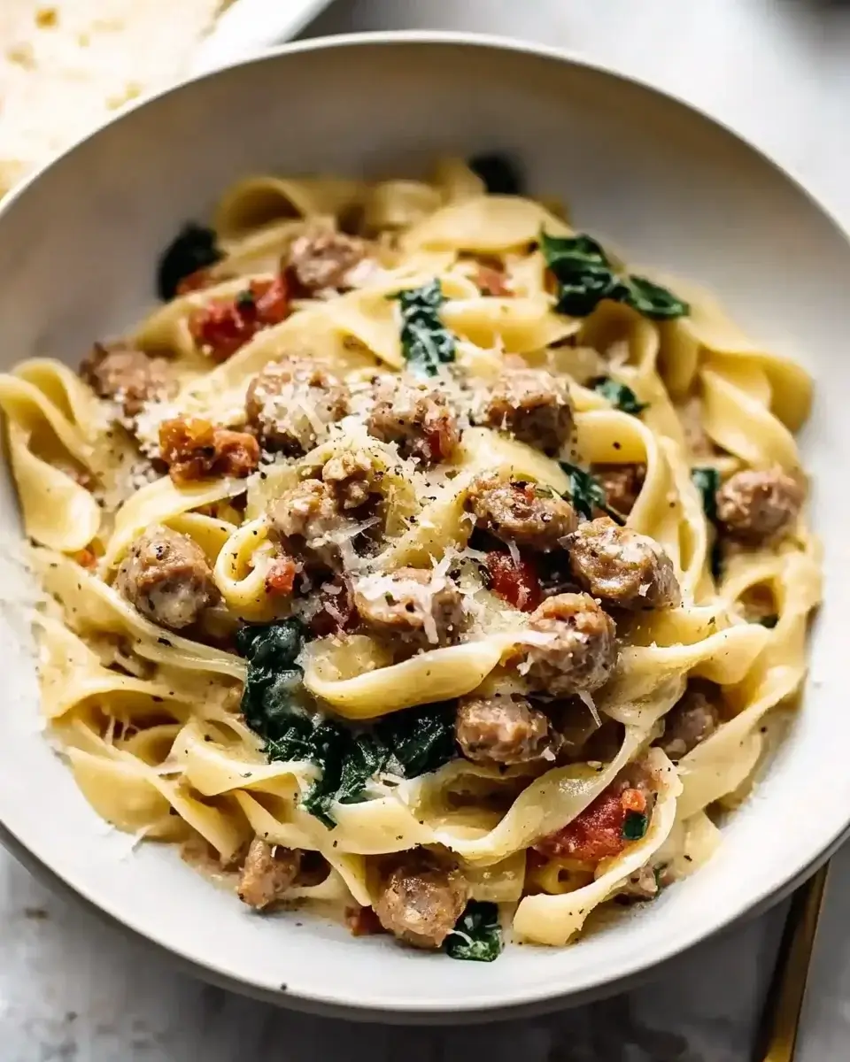 Sticky Honey Garlic Sausage Pasta Skillet made easy!