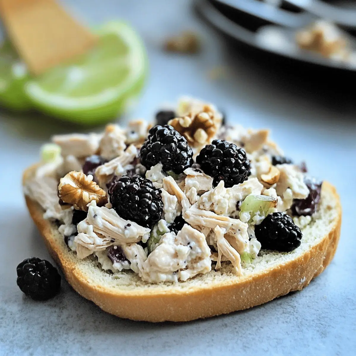 Refreshing Blackberry Cottage Cheese Chicken Salad Delight