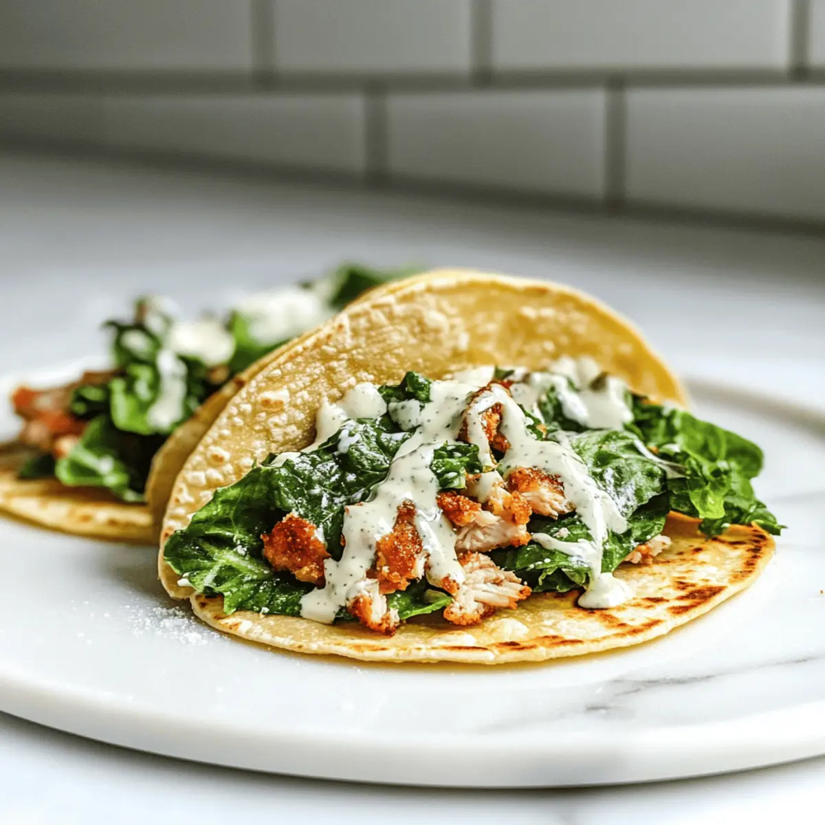 Smash Chicken Caesar Tacos for a Crunchy, Flavorful Meal