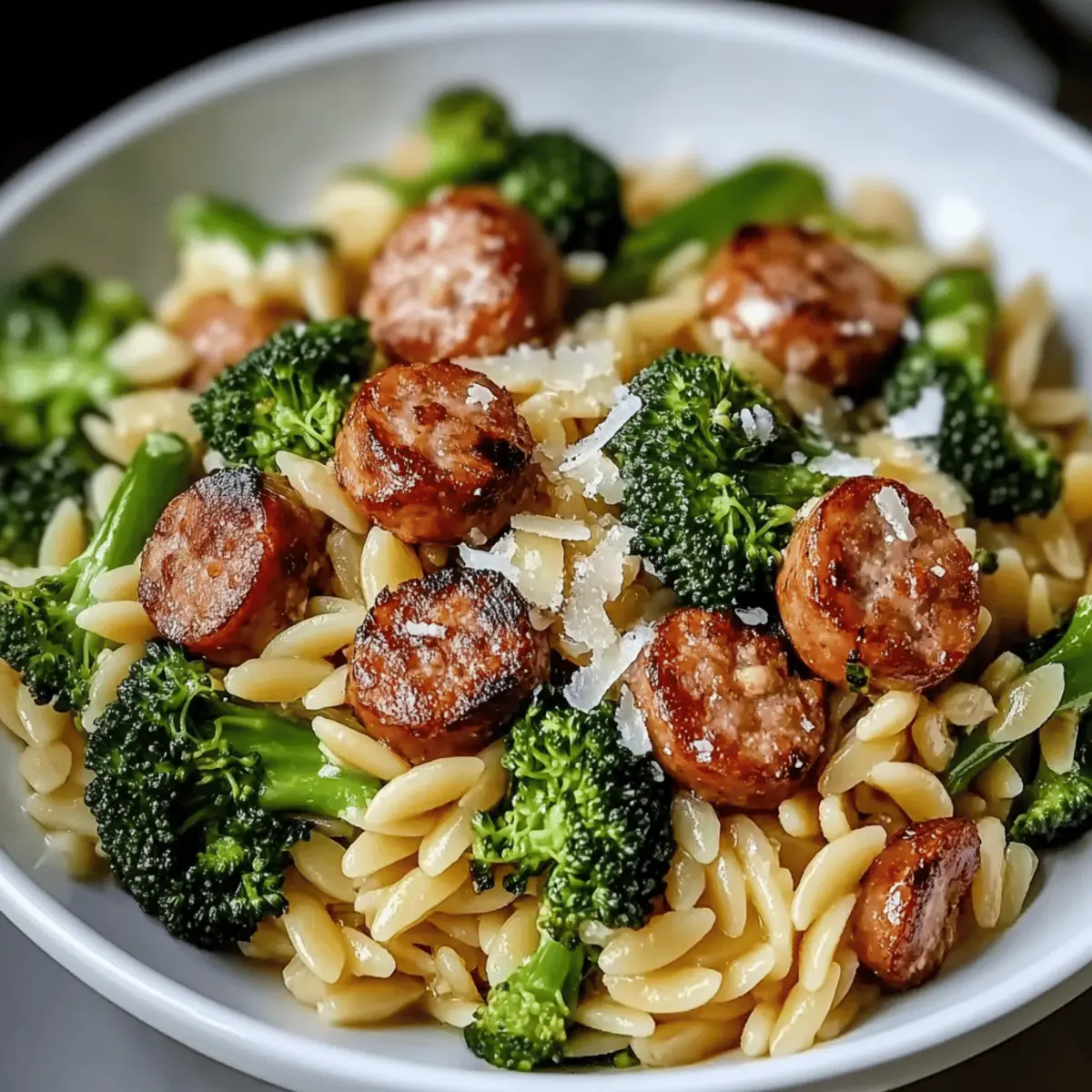 Savor the Flavor: Chicken Sausage and Broccoli Orzo Delight