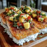 Coconut Crusted Salmon with Pineapple Salsa