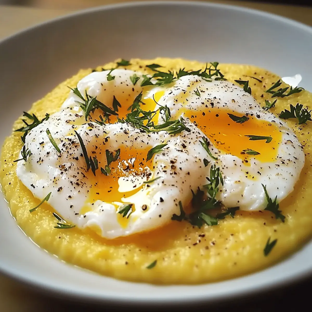 Creamy Polenta with Poached Eggs for a Cozy Brunch Delight