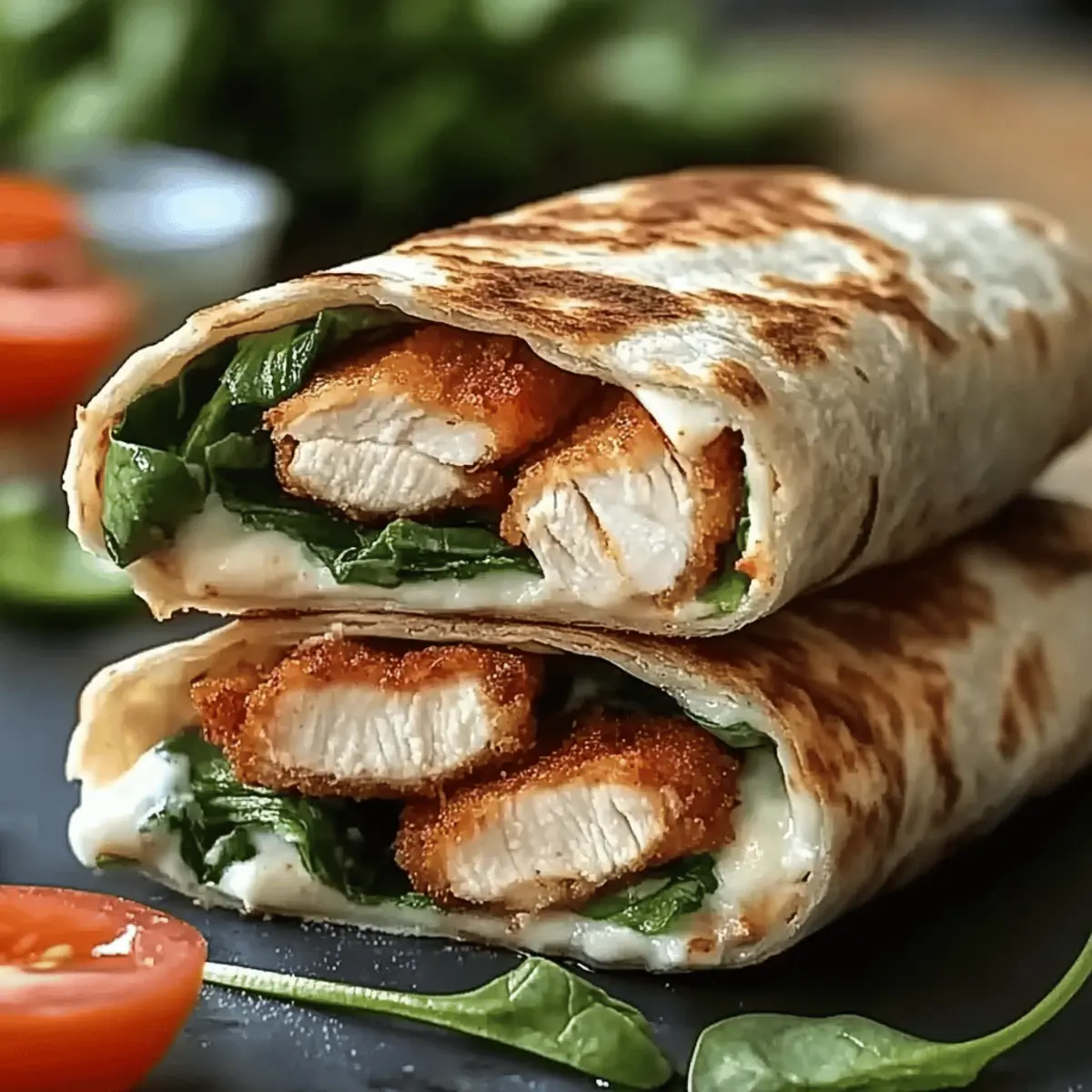 Crispy Air Fryer Chicken & Mozzarella Wraps for a Quick Treat