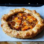 Roasted Pumpkin Quiche with Caramelized Onions, Gorgonzola
