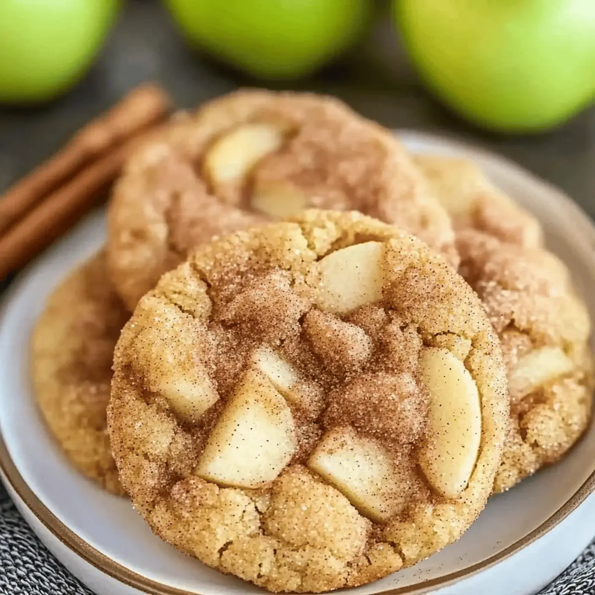 Spiced Apple Cinnamon Snickerdoodle Cookies for Cozy Nights