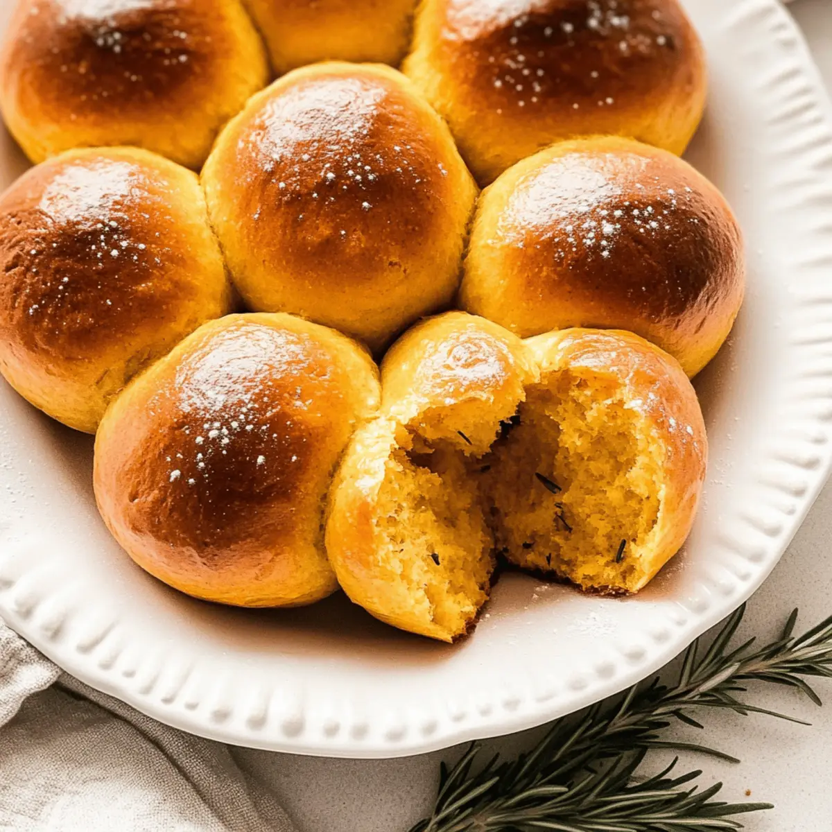 Irresistibly Soft Rosemary Pumpkin Dinner Rolls You’ll Love