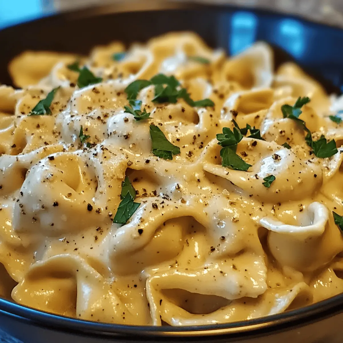 Crockpot Chicken Alfredo Tortellini for Cozy Family Nights