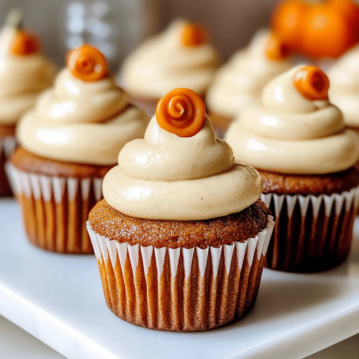The Best Pumpkin Cupcakes with Creamy Brown Sugar Frosting