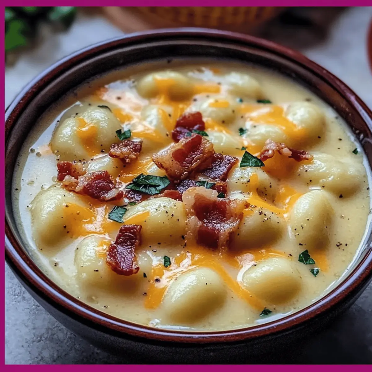 Creamy Bacon Cheddar Gnocchi Soup for Cozy Nights