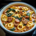 Crockpot Cheese Tortellini and Sausage