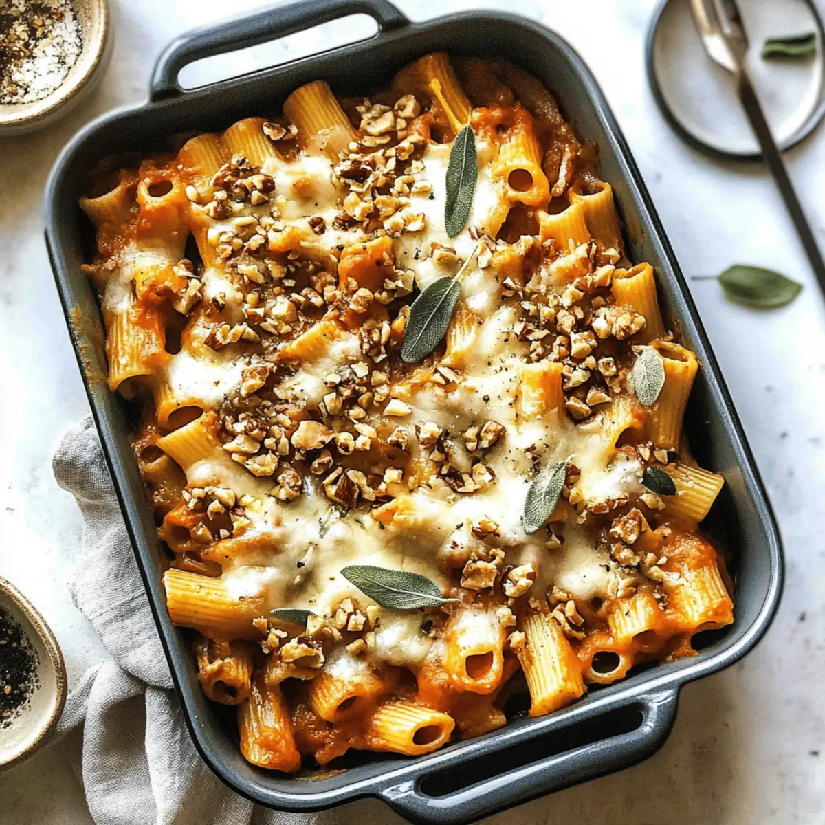 Pasta Bake with Pumpkin Tomato Sauce for Cozy Nights