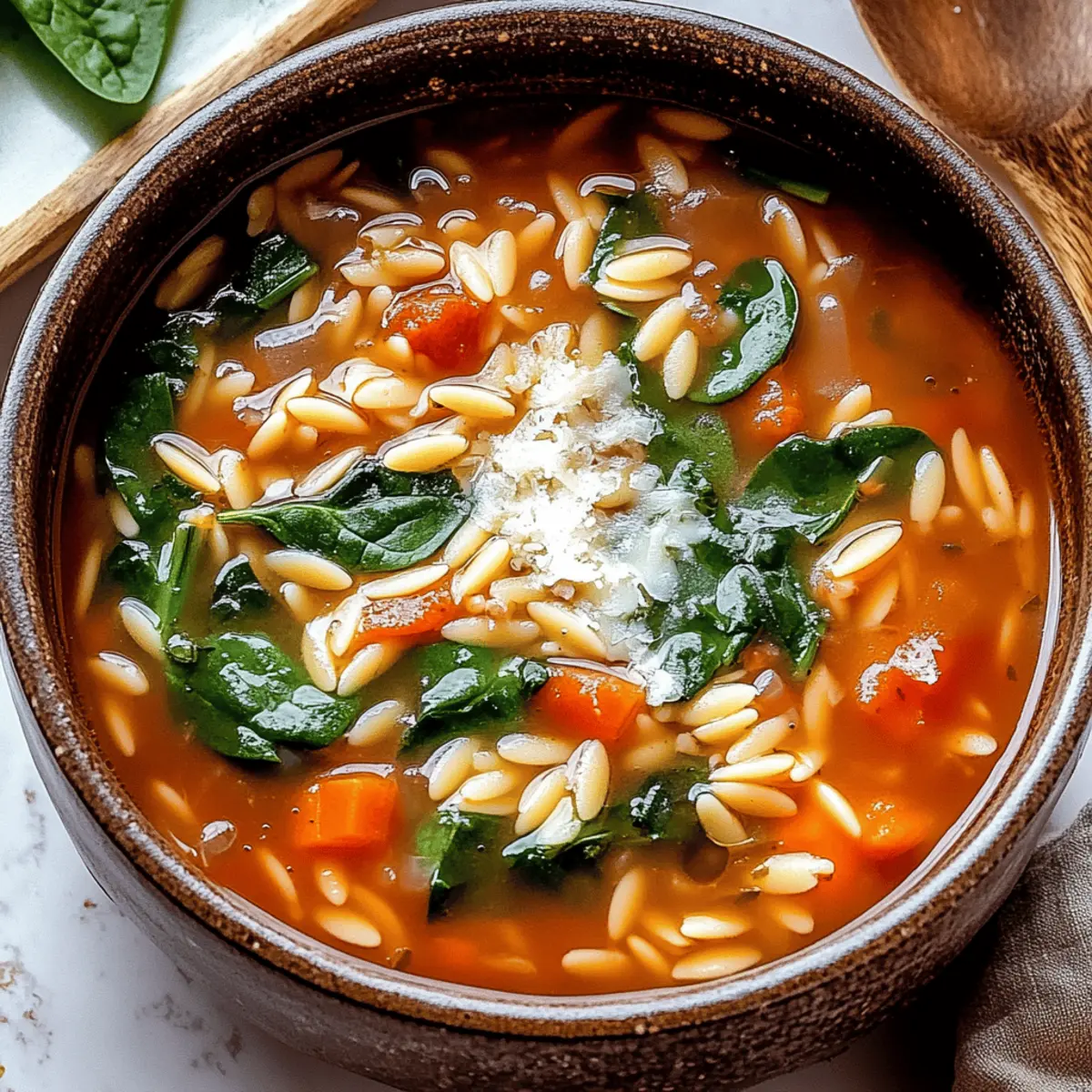 Delicious Italian Orzo Spinach Soup That Warms the Soul